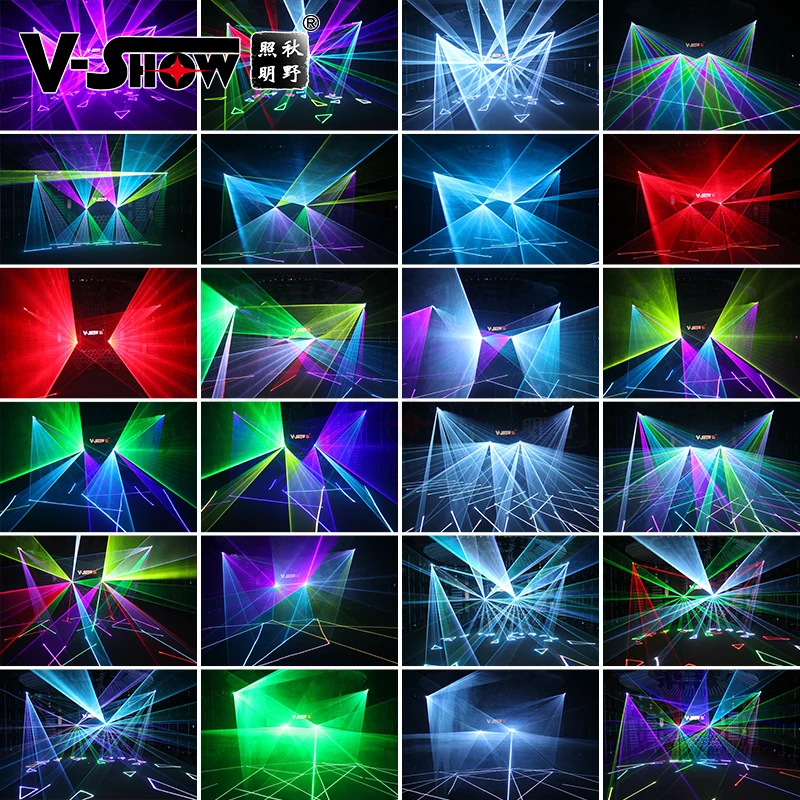 VSHOW L0303 3W Animation Lasers ILDA DMX RGB color projector laser lights Indoor Outdoor Laser for DJ Disco Wedding Stage