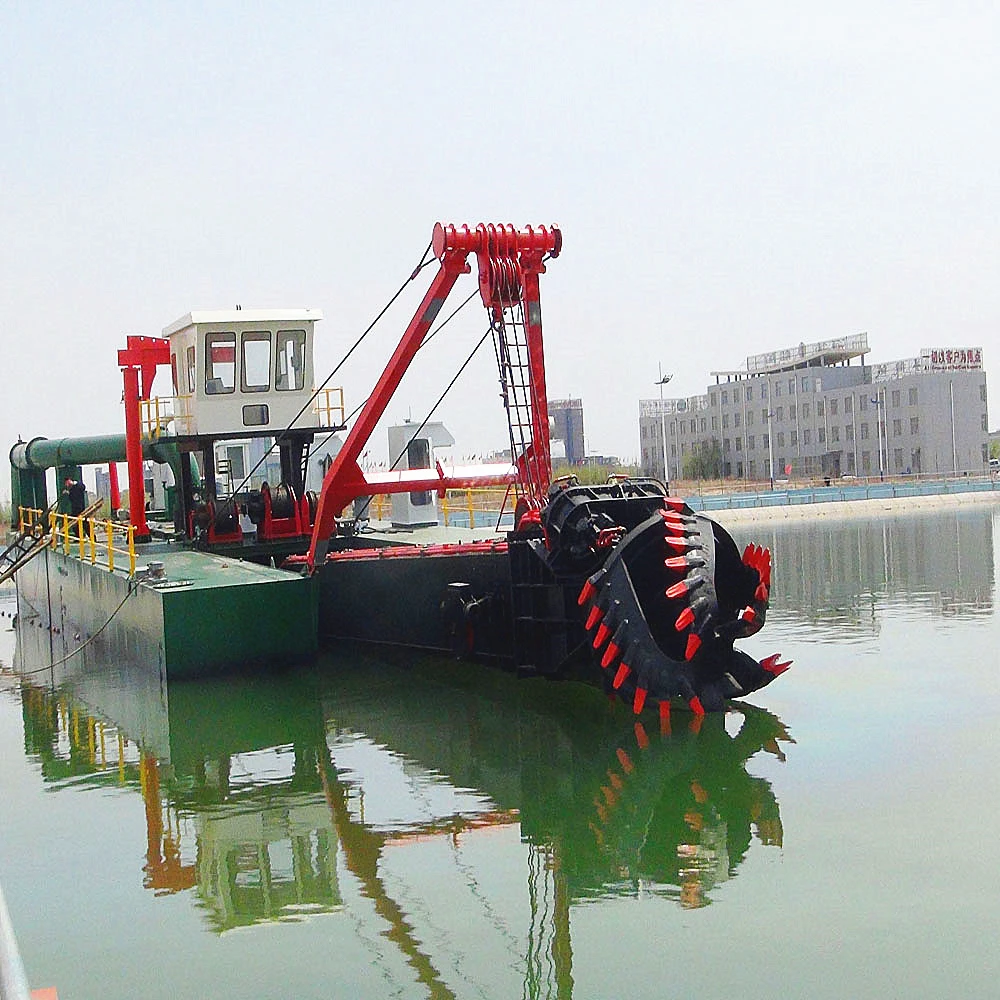 China low price 32 inch cutter suction dredger with high pressure pump for river sand