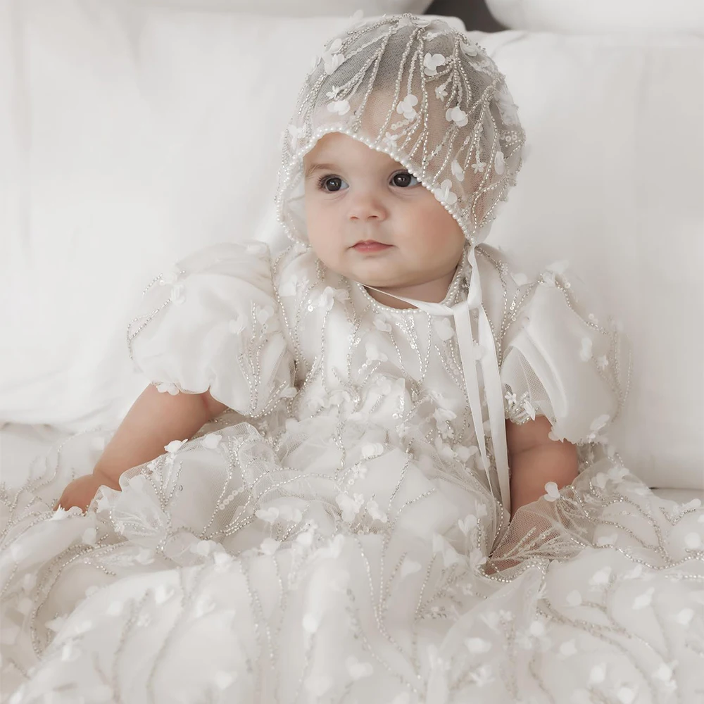 Pageant Infantil 1st Birthday DressBaby Girl Baptism Clothes Toddler Party baby girl baptism dresses for a 6 months old baby