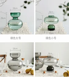 handblown green cheap colored glass vases for home decoration