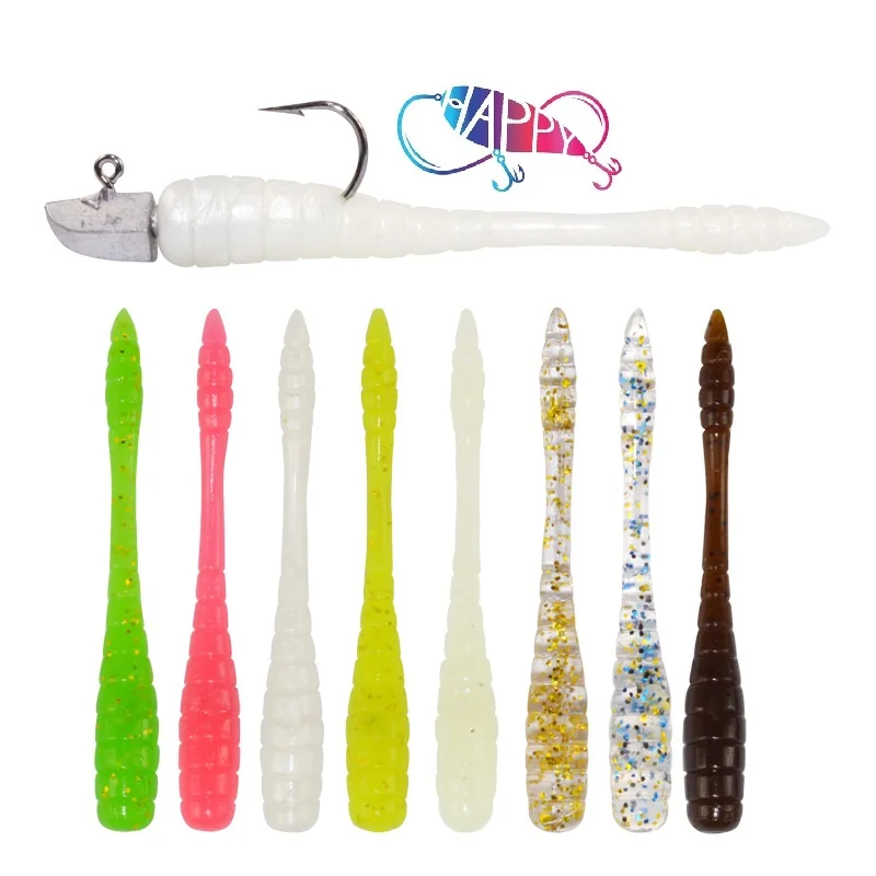 12pcs/bag Soft Fishing Lure Artificial Baits Pesca Root Fishing Soft Lures Shad Carp Silicone Fishing Soft Baits Tackle