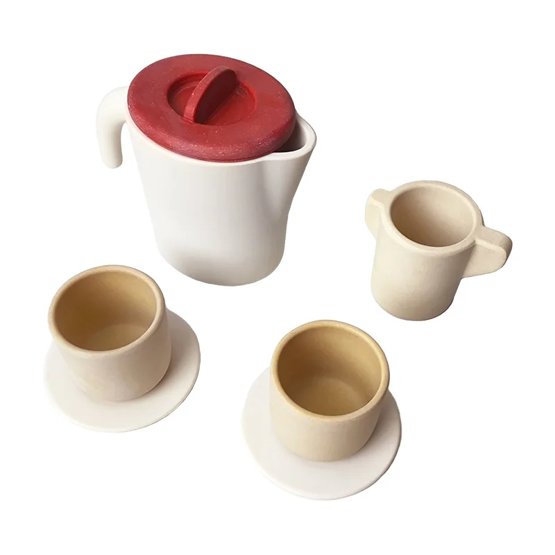 Milk Jug Montessori Toys Wooden Stacking Diy Toys Kid Pretend Wooden Toys Kids Early Educational Learning for Children Gift