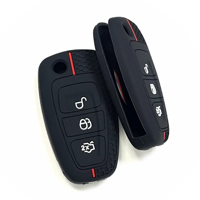 For Ford Silicone Car Remote Key Fob Cover Case Ranger C-Max S-Max For Focus Galaxy Mondeo Transit For Tourneo Custom