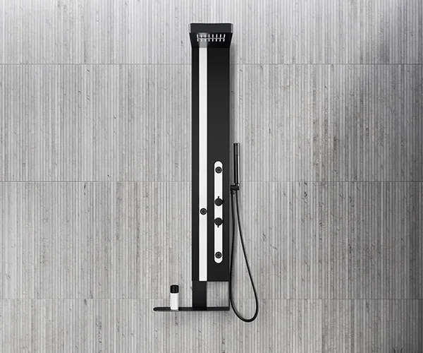 high pressure shower head bathroom  stainless steel Waterfall shower column setJets led Shower GS027