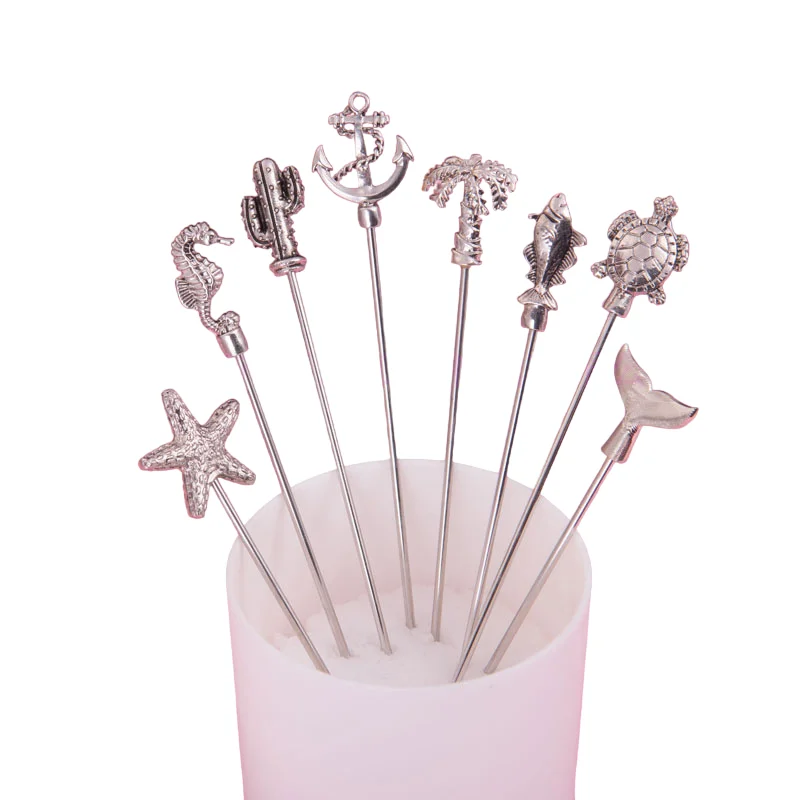 Cocktail Picks Stainless Steel Martini Picks Reusable Animal Shape Horse Lion etc