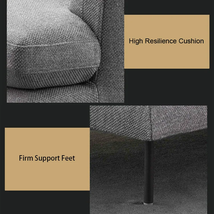 Modern Luxury European Style Sectional Living Room Hotel Reclining Fabric Couch L Shape Corner Lounge Sofa