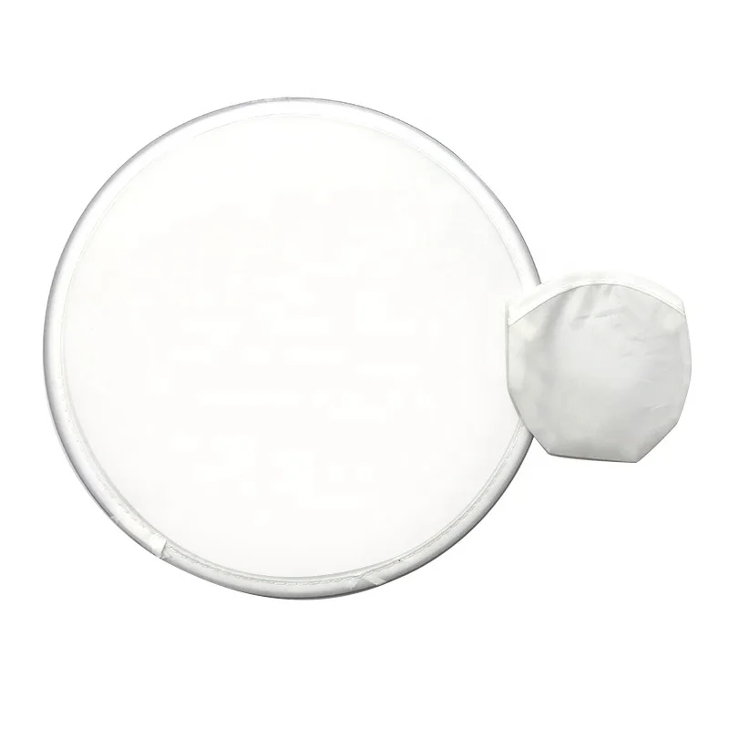 Custom Design Sublimation Round Folding Fan Blank Polyester Foldable Flying Disc