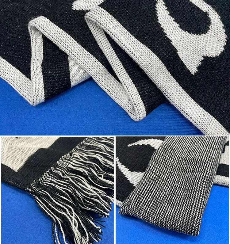 Trade Assurance Football Scarf Knitted Football Scarf Jacquard Scarf