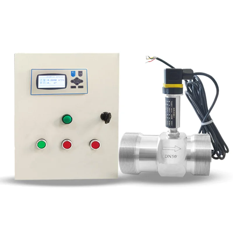 Analog Output Diesel Fuel Oil Water High Accuracy Turbine Flow Meter Controller Liquid System