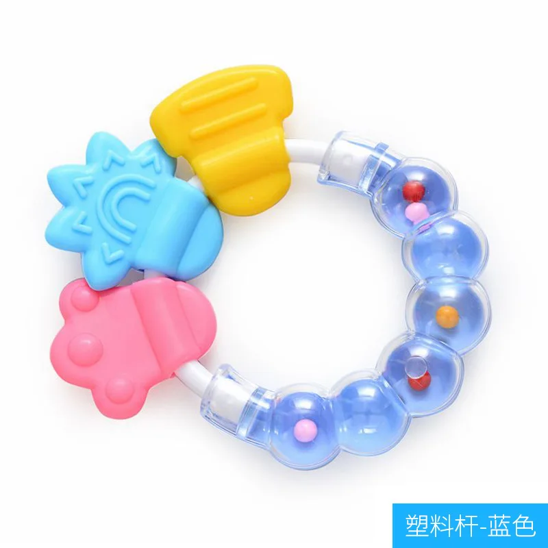 Bpa Free Silicone Baby Teething Toys Infant Rattling Soothing Teethers Ring