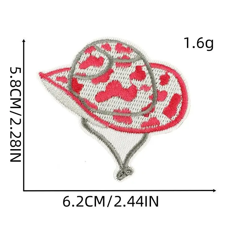 Wholesale RTS  western yall iron on denim patches in bulk heat press small size tiger mascot cowboy hat patches for hat making
