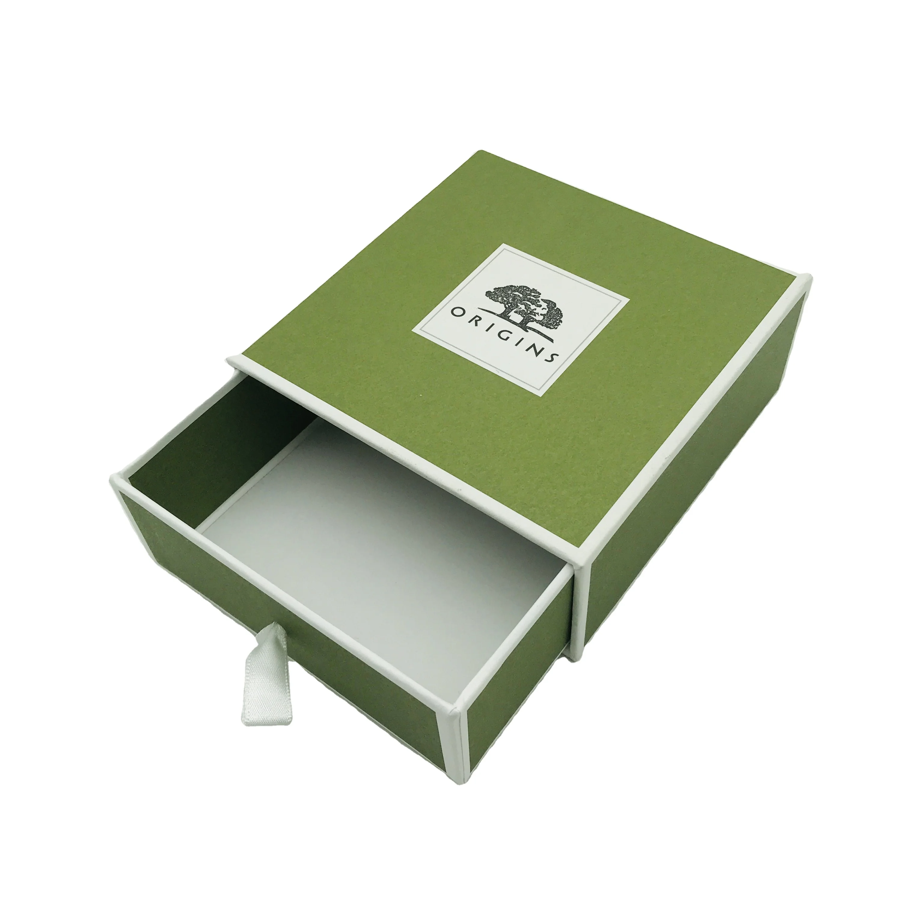 SM-LH028 custom cardboard box sliding drawer box with ribbon luxury cosmetic box