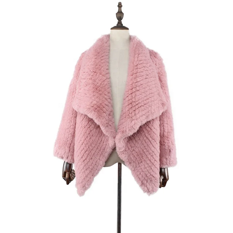 
Wholesale Hand made Fake Rex Rabbit Fur Coat Woman Custom Faux Fur Coat Jacket For Girl 