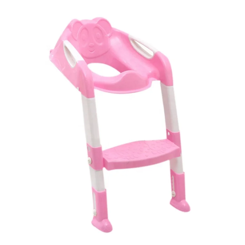 Factory sale kids toilet chair with ladder folding baby potty with step
