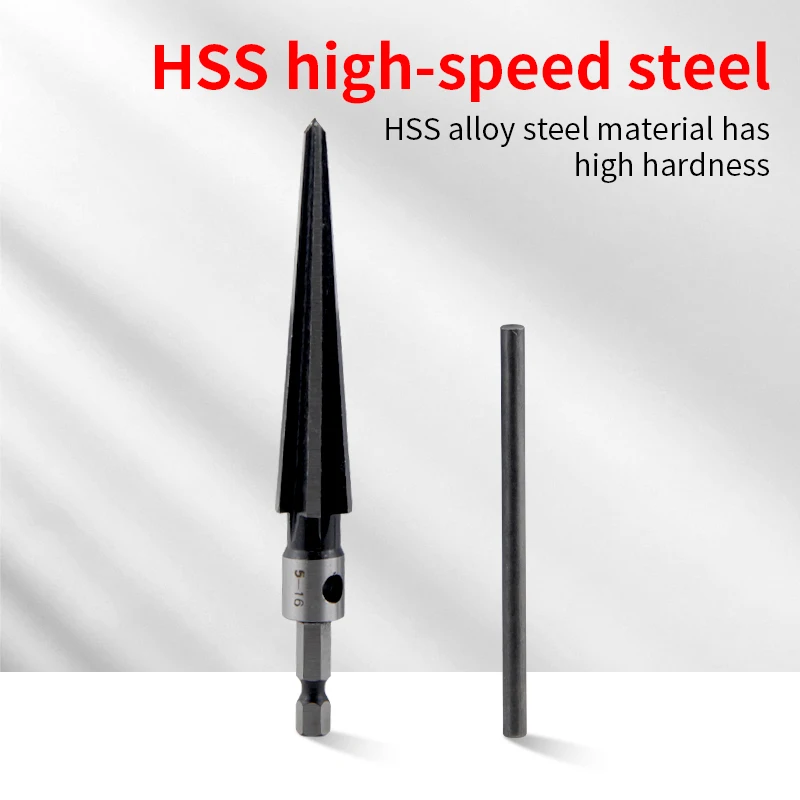 Steel Conical Reamer Hole Expanding Machine Woodworking Chamfering Tool with Hard Alloy Spiral Drill Bit
