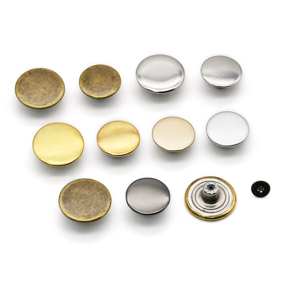 High quality classic garment metal buttons and jeans rivets custom logo denim metal jeans button for jeans