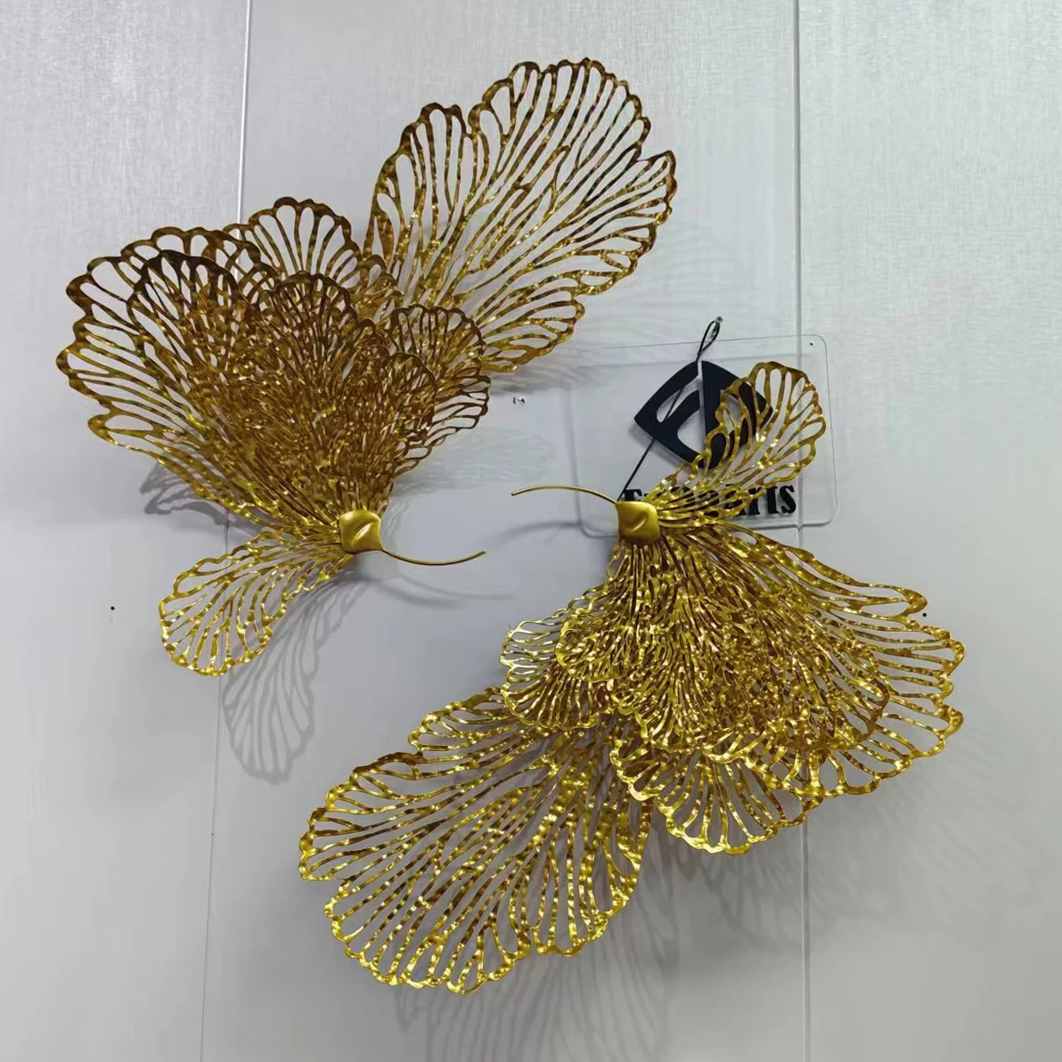 69xx100cm wholesale dropshipping products butterfly design wall hanging decoration metal flower art iron home decor  living room