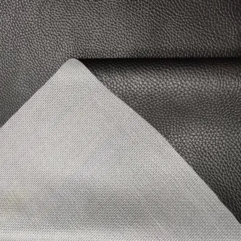 Factory Customized Fashion Eco-friendly Soft faux leather washable PVC polyester synthetic PU leather for men jackets