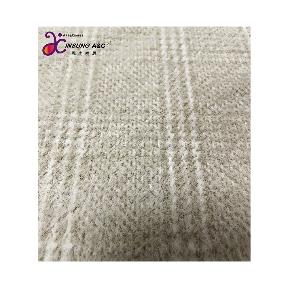 SUPER QUALITY MOHAIR WOOLEN LOOK JACQUARD KNIT TR BRUSH FABRIC FOR LADIES WEAR