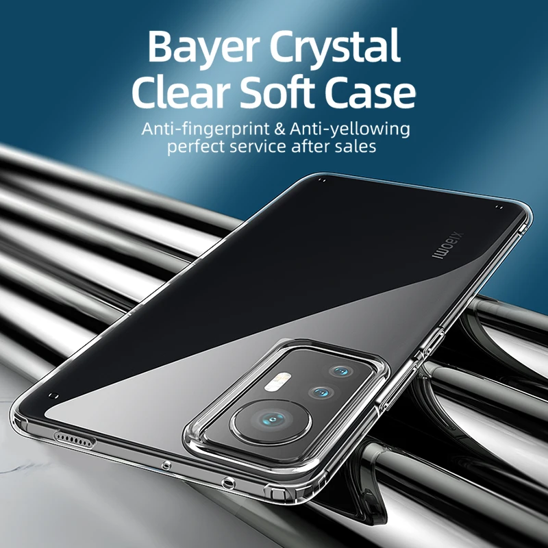 Anti Yellow Case for Xiaomi 12 11 Pro Ultra 11T TPU Frame Hard Back Cover Clear Case for Redmi Note 11 10 Pro 5G K40 Poco X3 GT
