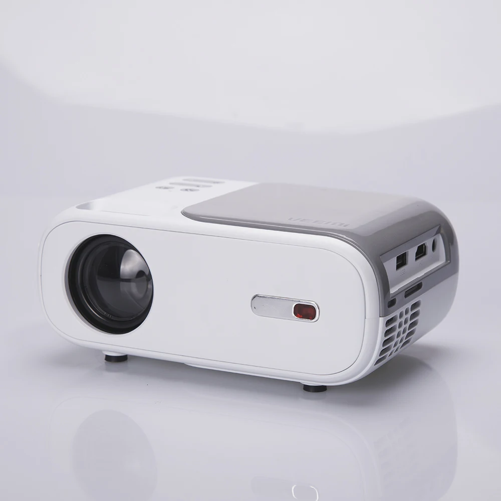 
2021 Modern Design OEM ODM Phone Connect 1600 ANSI Lumens Manuel Keystone 480P Video Projector 
