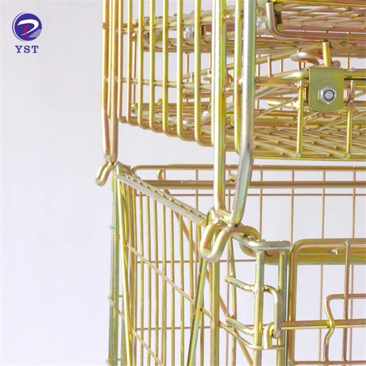 Warehouse Stacking Collapsible Storage Metal Large Preform Baskets