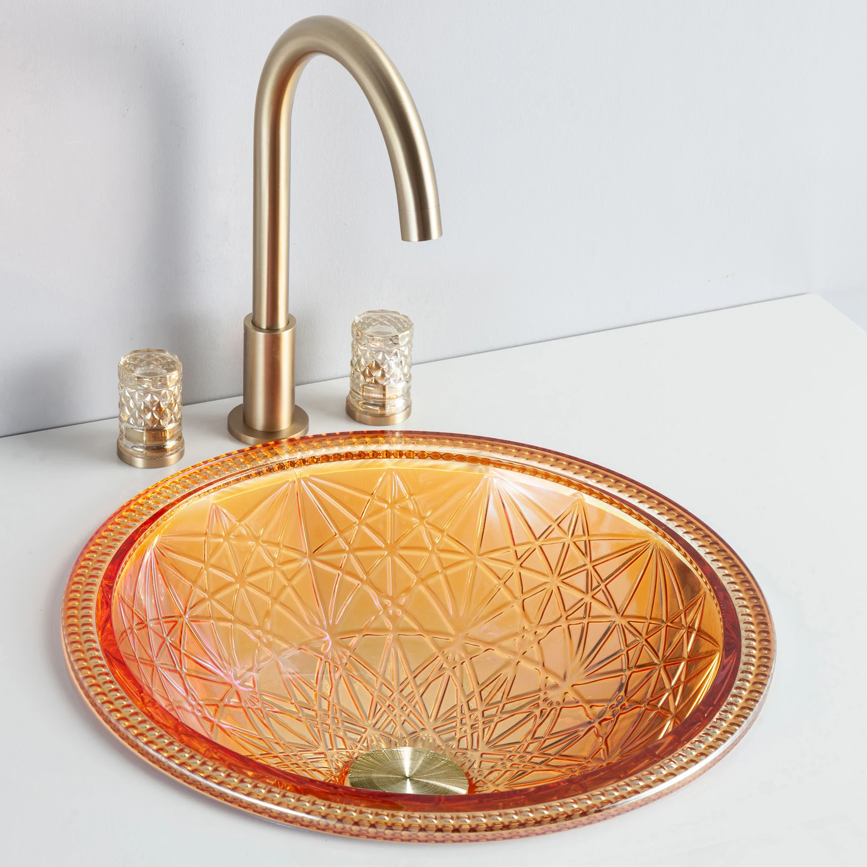 Crystal glass washroom wc save space under counter mounting wash basin bathroom glass luxury art sink bowl