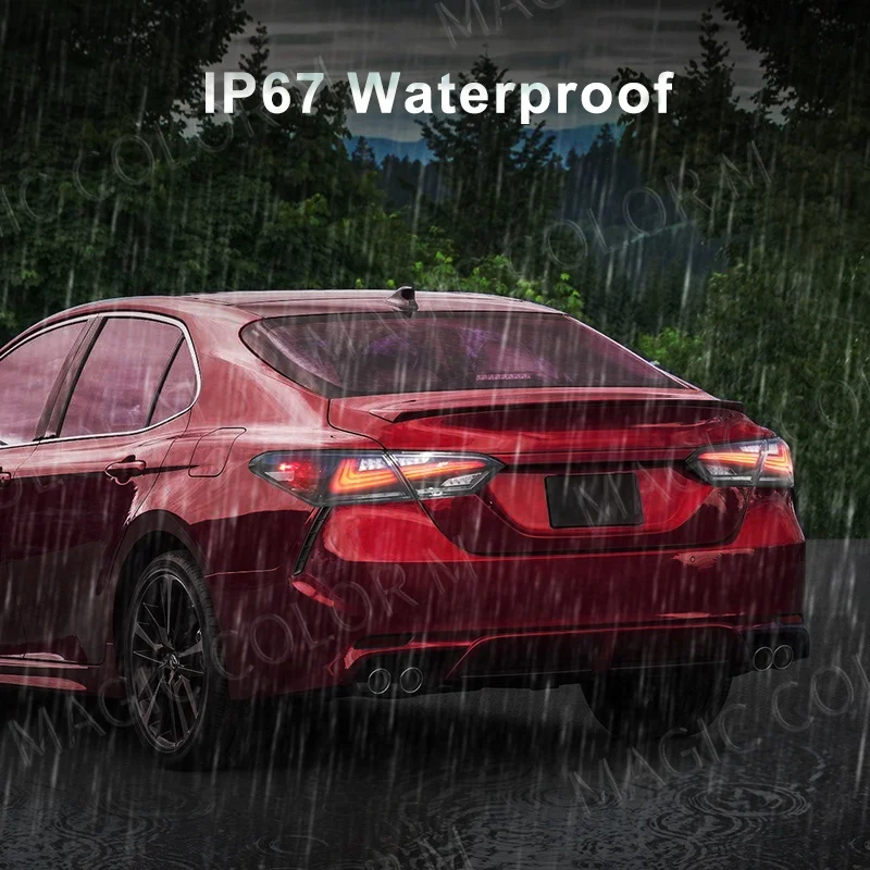 Full LED Warning Taillight for Toyota Camry 2018 2019 2020 2021 Turn Signal Brake Driving Lamps Auto Tail light Accessories