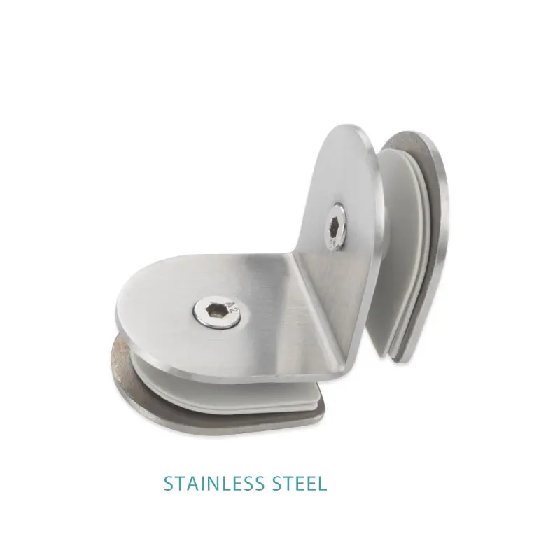 Stainless Steel Glass Clamp Fixed 0/90/ 180 Degree Fish Mouth Bracket Guardrail Accessories Stair Handrail Furniture Hardware