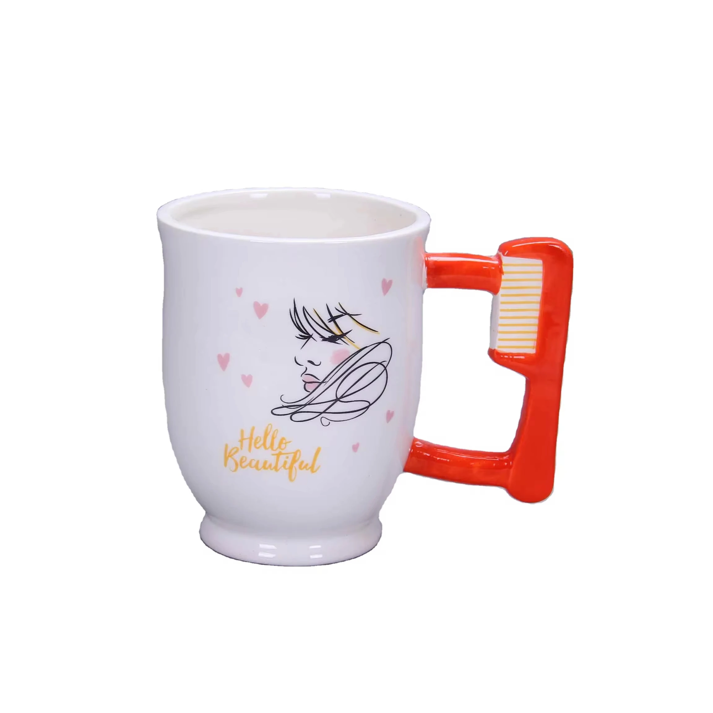 Creative Mothers Beauty Coffee mug Specials Handle Tea Coffee Cup ceramic Mug for women Gift