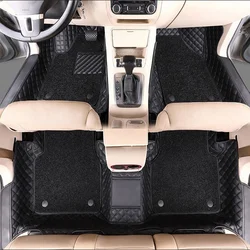 Коврики для ног автомобильные 4 шт. кожаные коврики 5D BMW Toyota Volkswagen Subaru Peugeot Nissan Kia Honda Chery