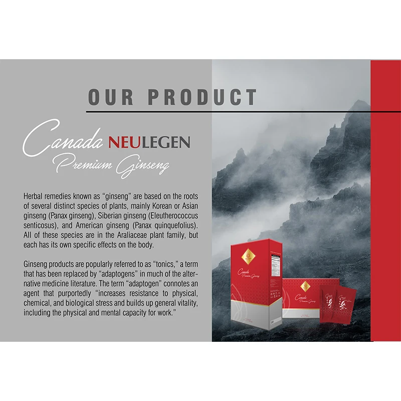 Factory Price Canada Premium Ginseng Herbal Tea Features with Relieve Body Fatigue and Provided Energy