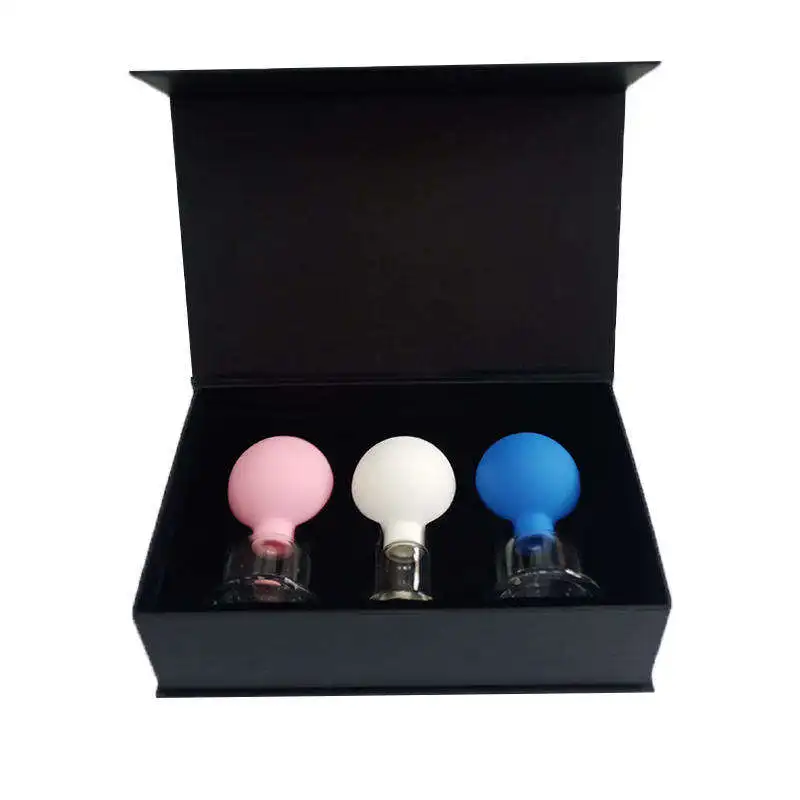 Wholesale Cupping Cups Manufacturing Suction Massage 3 Set Vacuum Cups Glass Facial Cupping Set