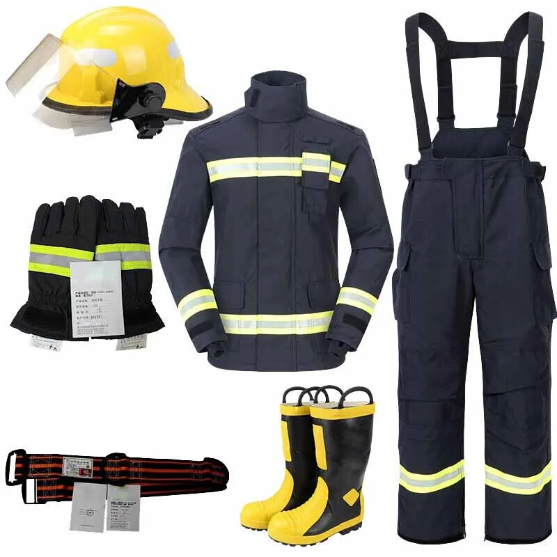 Breathablefire Resistant Maximum Flexibility Reflective Tape Firefighter Boots Fire Rescue Suit