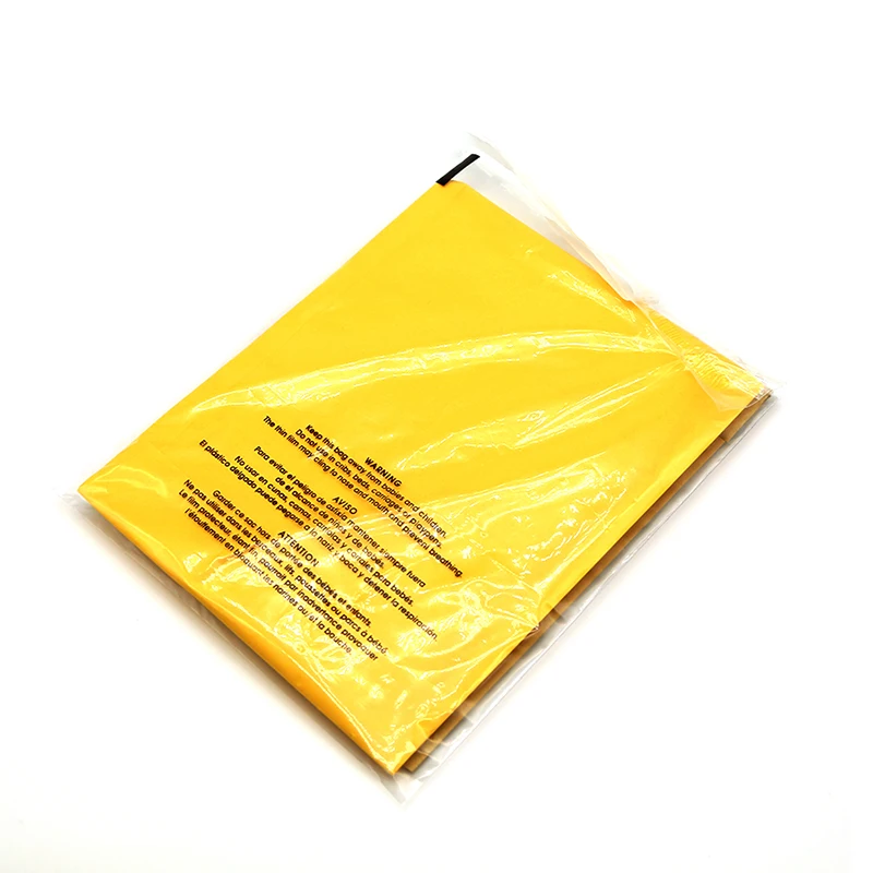 Customized hdpe clear self adhesive plastic poly shipping courier garment clothes packaging bag with adhesive tape