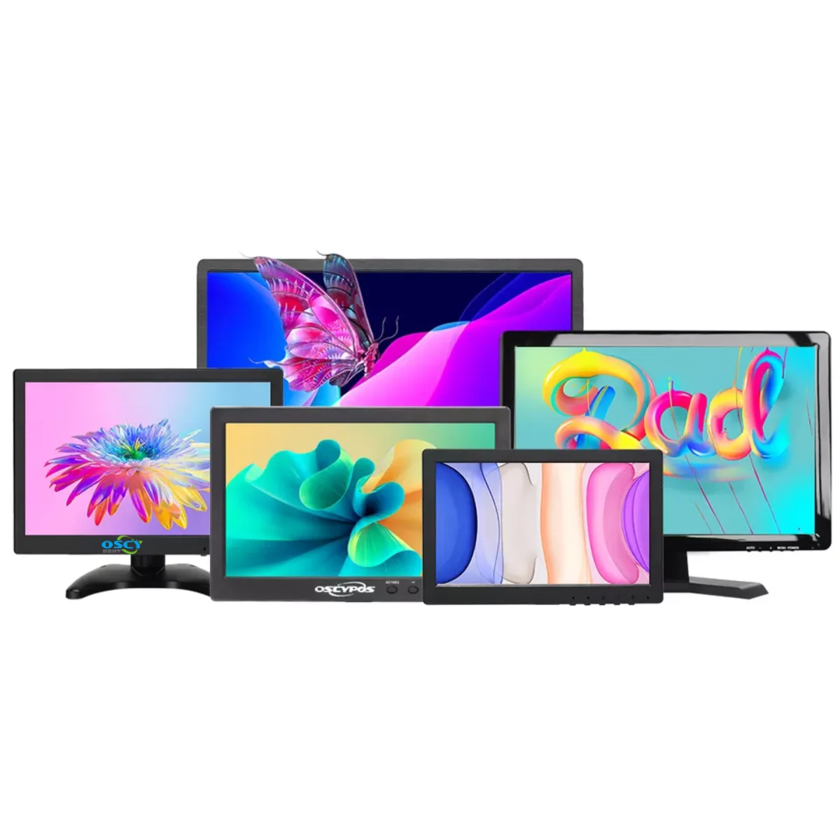 7 inch 1024*600 widescreen tft lcd computer cctv mini monitor with hd av vga