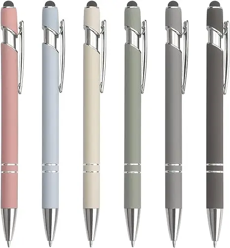 Quality Material 2-in-1 Stylus Retractable Ball Point Pen With Stylus Tip Custom Metal Stylus Ballpoint Pen For Touch Screens