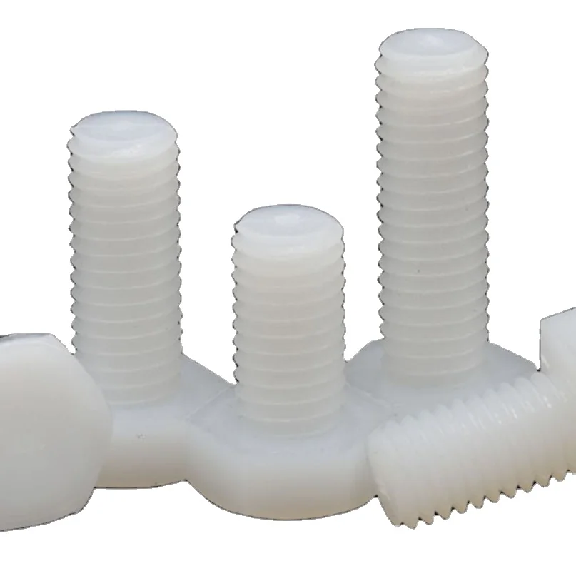Hexagon head nylon screw M3 M4 M5 M6 M7 M8 M10 black and white nylon plastic machine screw