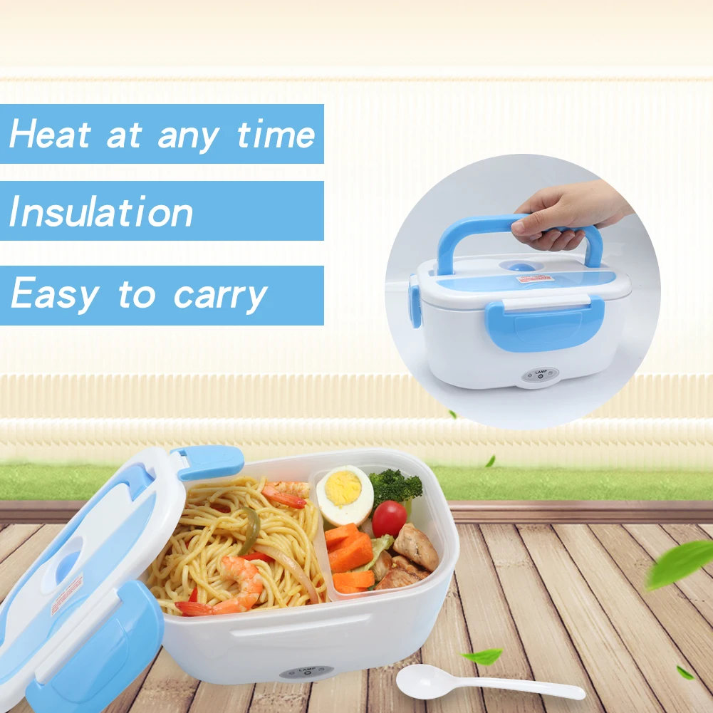 B10-0850 Amzn Top Seller Home Use Plastic Heating Bento Lunch Box Electric Lunch Box With Spoon