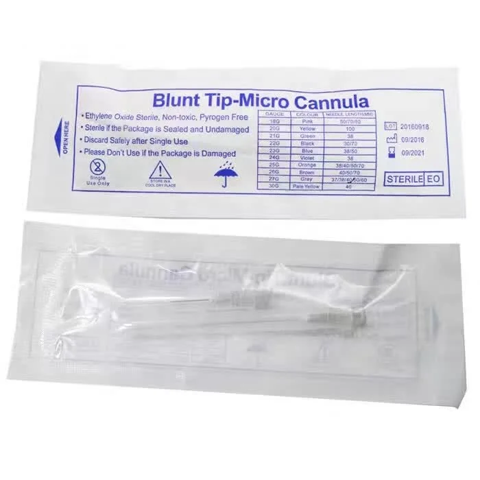 
ISO Approval Blunt rollers micro cannula needle 16G 100mm blunt cannula 