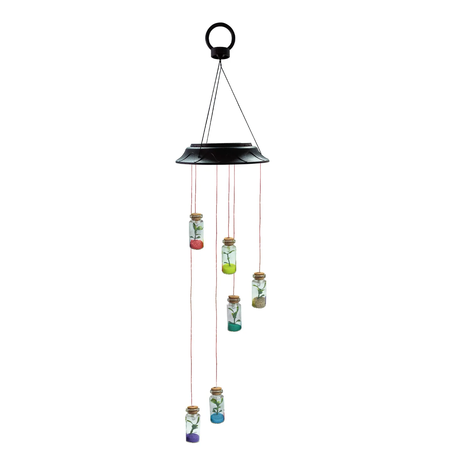 
Wishing Bottle Wind Chimes Solar LED Lights Yard Decorations Garden Decorations Outdoor Solar Lights 