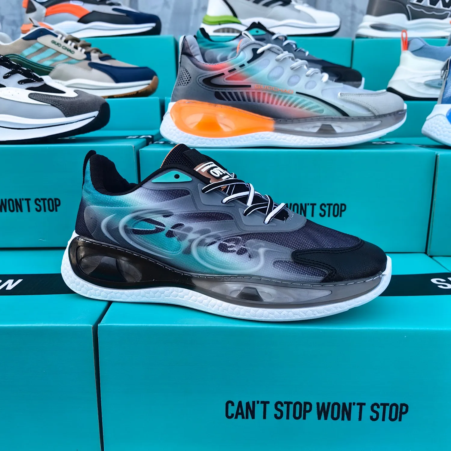 M2609 Men shoes new styles stock men outdoor casual sports shoes cheap wholesale second hand shoe used for men