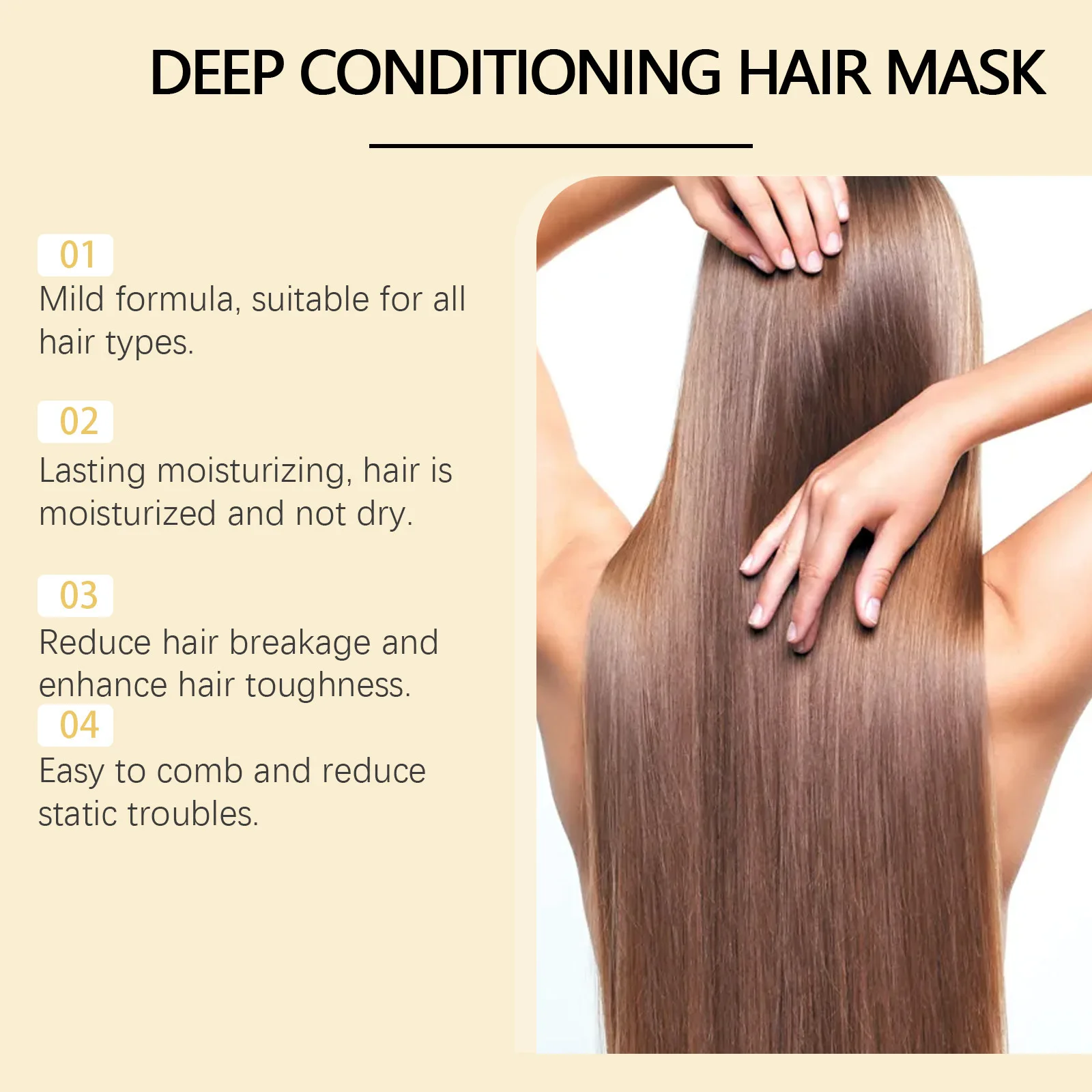 OUHOE Scalp Nourish Damaged Hair Repair Moisturizing Collagen Keratin Smoothing Strengthen Conditioning Hair Cream Ma