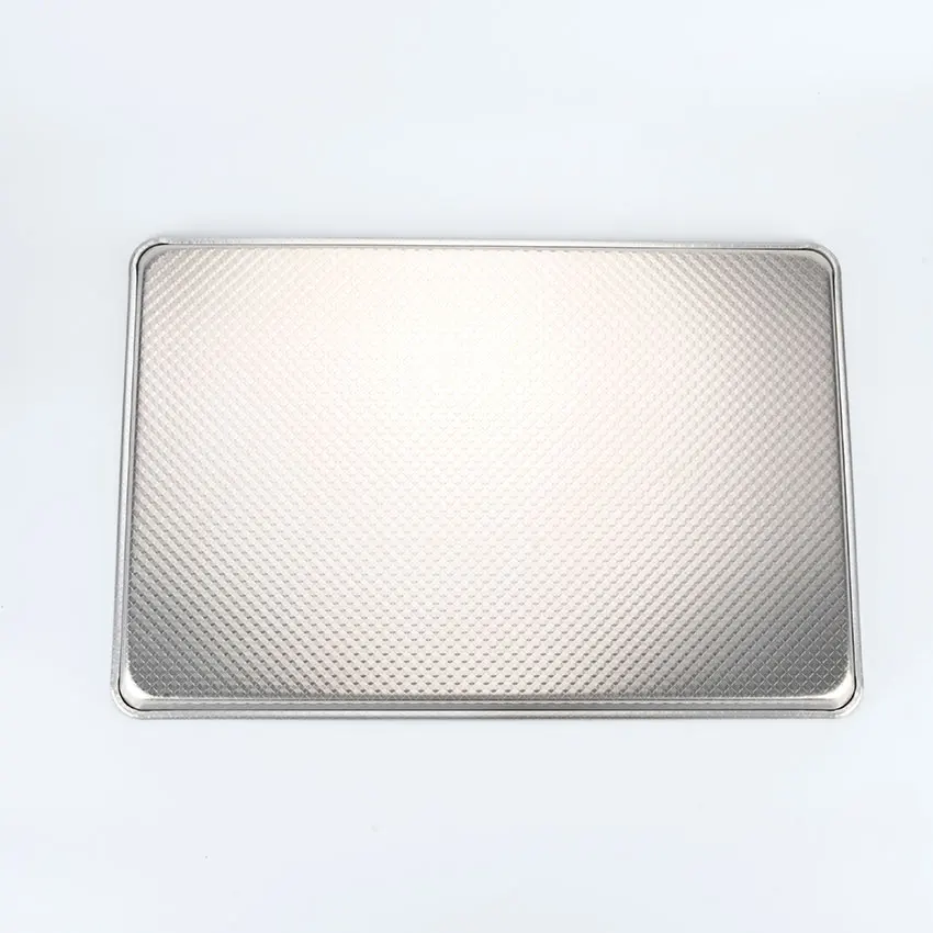 Non Stick 1.5mm Thickness Aluminum Round Corner Corrugated Sheet Pan Flat Baking Tray For Bakery Oven