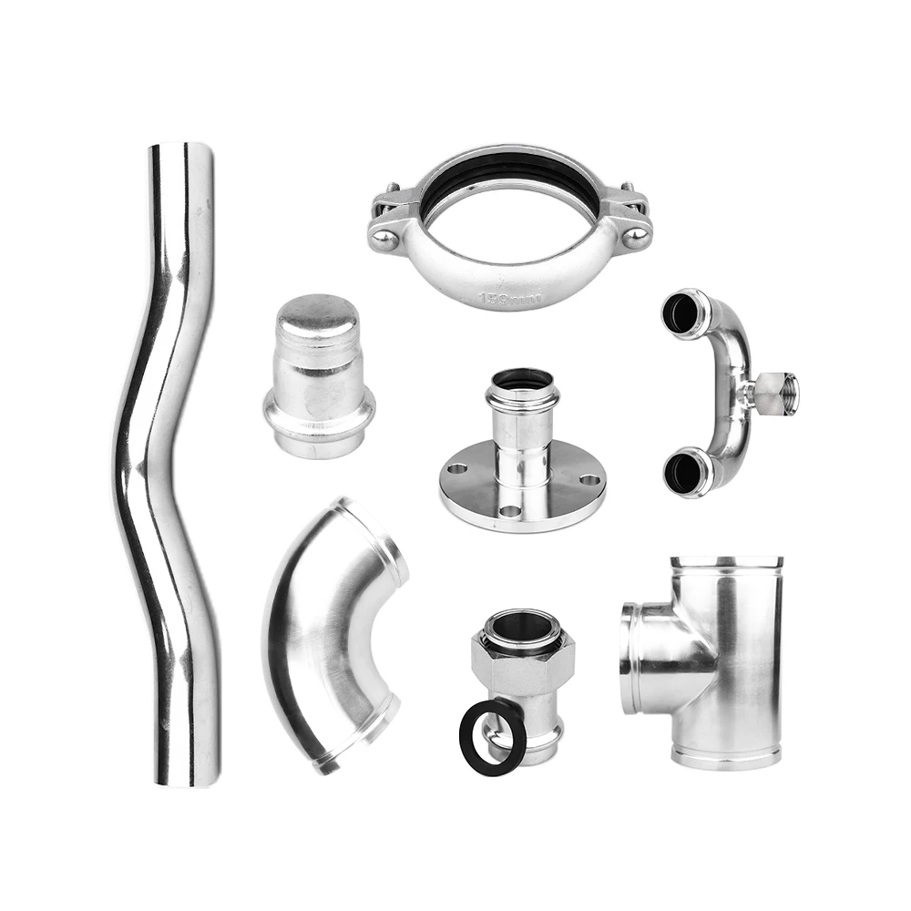 China Supplier Stainless Steel Pipe Fittings Coupling and Flange for Drinking Water Installation