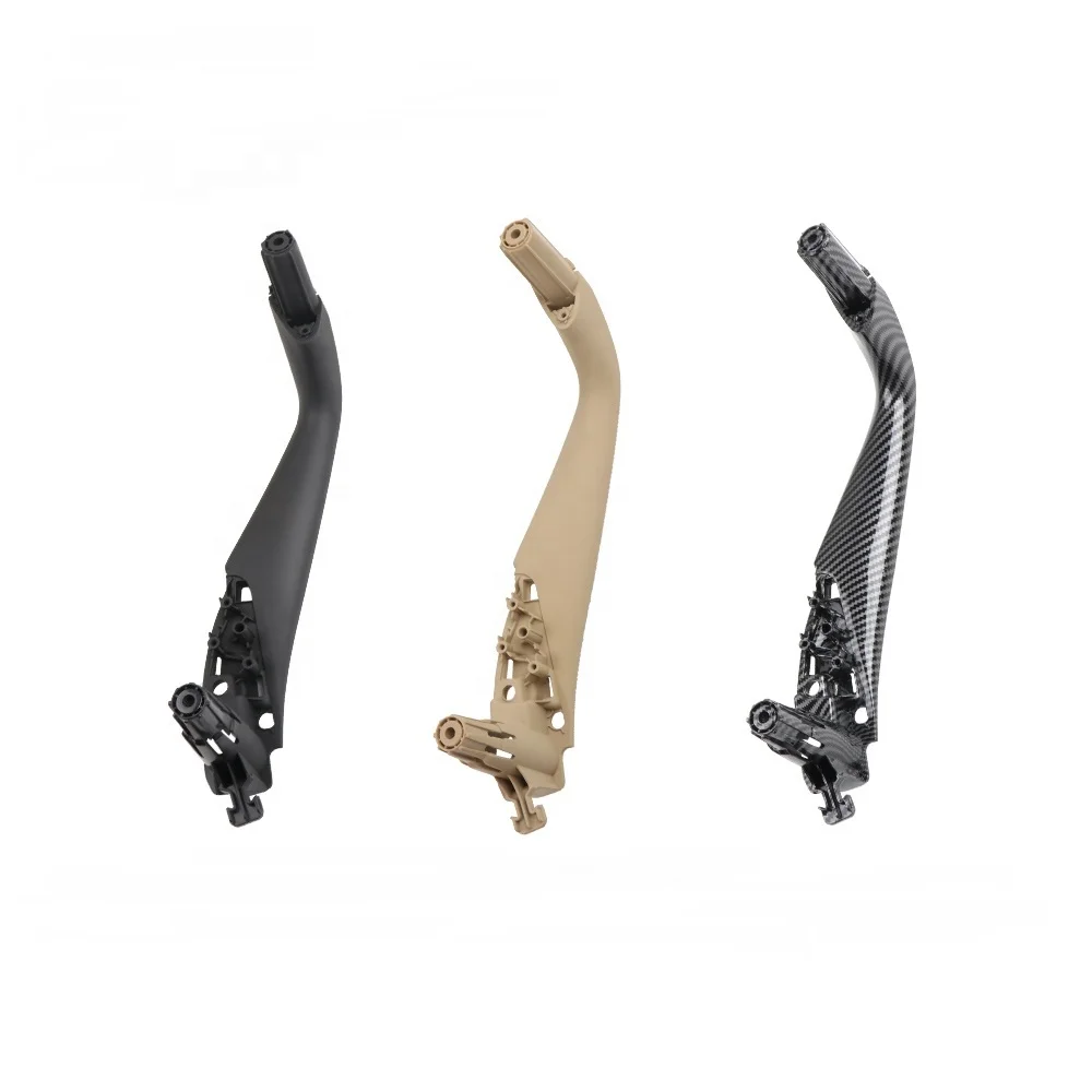 Накладка для внутренней двери автомобиля с выдвижной ручкой для BMW 5 серии G30 панель подлокотника из углеродного волокна черный бежевый Автоаксессуары