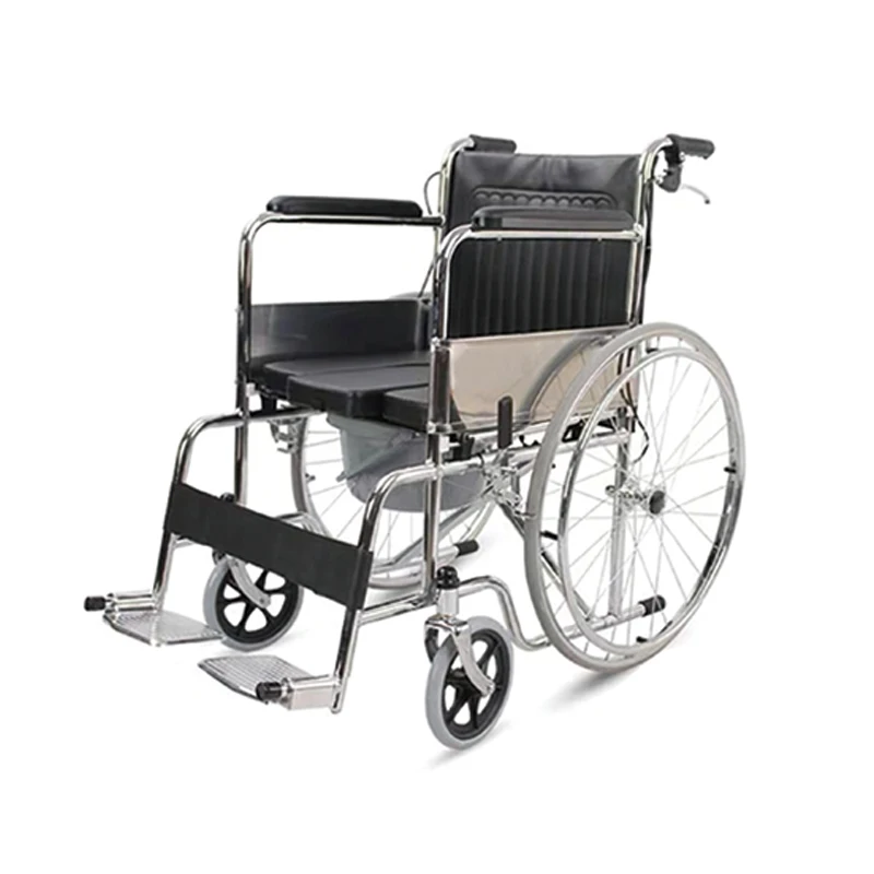 688G manual wheelchair with bedpan and backrest for sale
