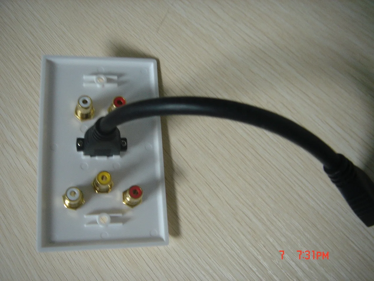 AV hdmi wall interconnect Keystone Network RCA+HDMI Multimedia Faceplate