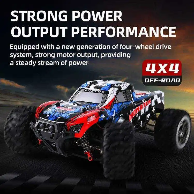 1/16 Professional Power Brushless 4WD Racing High Speed RC Truck Toys 2.4ghz Off-Road Remote Control High Speed Drift Car Toys