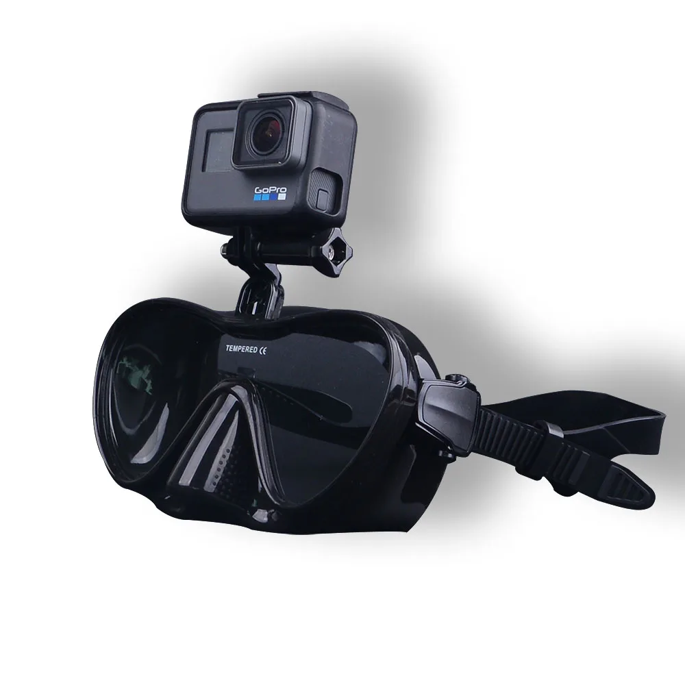 Wholesale Popular Scuba Diving Mask  Diving Equipment Tempered Glasses Diving Snorkeling Mask with Gopro Mount